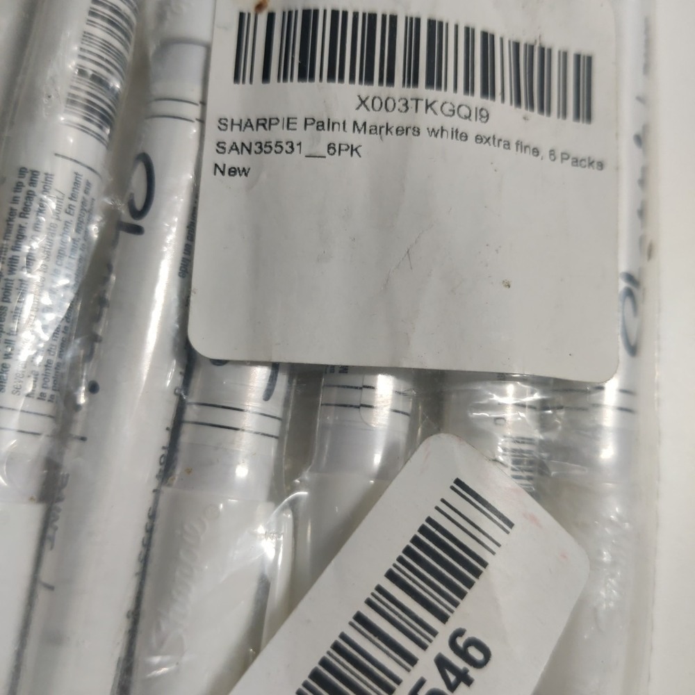 35531‎ Sharpie Oil-Based Paint Marker, White Ink, Extra Fine Tip, (6-pack) New - Picture 2 of 2